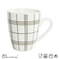 Caneca luxuosa simples 10oz do decalque da geometria